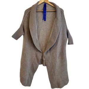 Kit and Ace Tan Wool Cashmere Blend Comforter Wrap Long Open